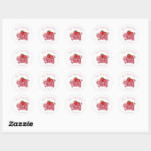 Rode aardbeiensap hoek Logo Sticker (Vel)