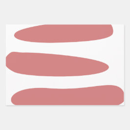 Rode aarde en witte Abstractie Inpakpapier Vel