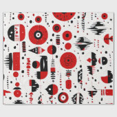 Rode Aarde: Indiaanse Patronen Cadeaupapier (Vlak)