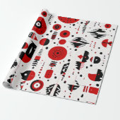 Rode Aarde: Indiaanse Patronen Cadeaupapier (Uitgerold)