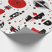 Rode Aarde: Indiaanse Patronen Cadeaupapier (Hoek)