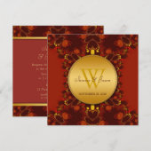 Rode Aarde - tribale harten - bruiloft Kaart (Voorkant / Achterkant)