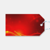 Rode abstract cadeaulabel (Voorkant (Horizontaal))
