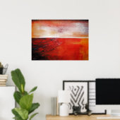 Rode Abstract Canvas Schilderij Print Modern Creat (Thuiskantoor)