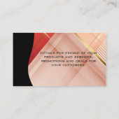 Rode Abstracte achtergrondvormen Visitekaartje (Achterkant)