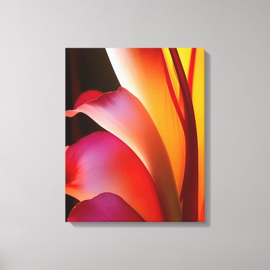 RODE ABSTRACTE BLOEM CANVAS AFDRUK (Voorkant)