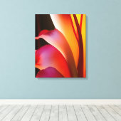 RODE ABSTRACTE BLOEM CANVAS AFDRUK (Insitu (Houten vloer))
