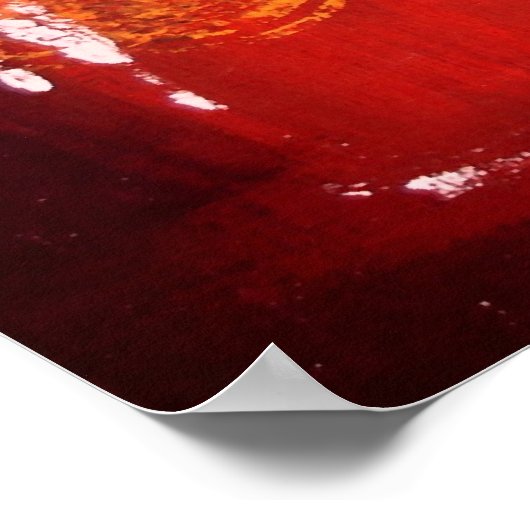 Rode Abstracte expressionist die het Poster van de (Hoek)