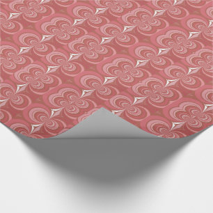 Rode Abstracte Fractale Kunst Cadeaupapier