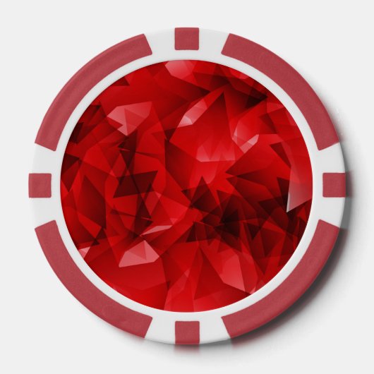 Rode Abstracte Geometrische Achtergrond-51083 Poker Chips (Voorkant)