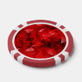 Rode Abstracte Geometrische Achtergrond-51083 Poker Chips (Enkel)