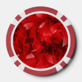 Rode Abstracte Geometrische Achtergrond-51083 Poker Chips (Achterkant)