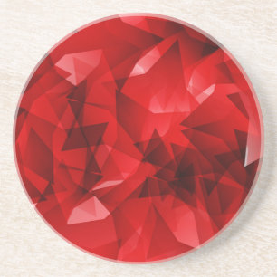 Rode Abstracte Geometrische Achtergrond-51083 Zandsteen Onderzetter