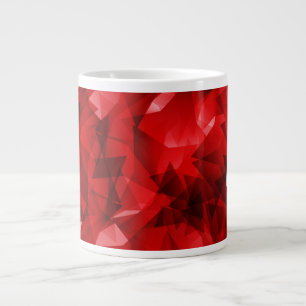 Rode Abstracte Geometrische Kristal Achtergrond Grote Koffiekop