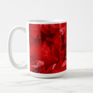 Rode Abstracte Geometrische Kristal Achtergrond Koffiemok