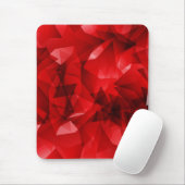 Rode Abstracte Geometrische Kristal Achtergrond Muismat (Met muis)