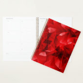 Rode Abstracte Geometrische Kristal Achtergrond Planner (Display)