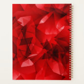 Rode Abstracte Geometrische Kristal Achtergrond Planner (Achterkant)