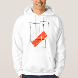 Rode Abstracte Geometrische Streetwear Hoodie