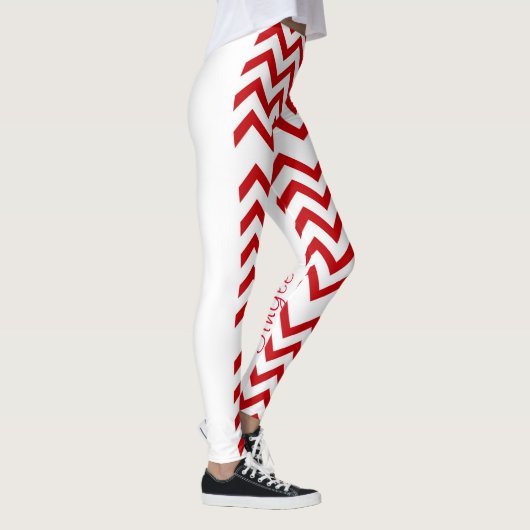 Rode abstracte gordel leggings (Rechts)