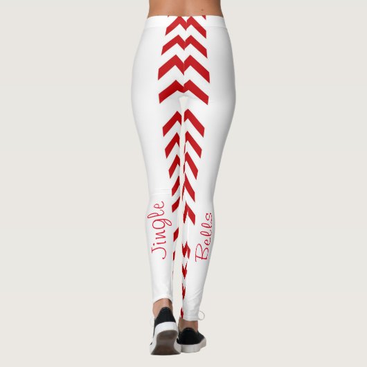 Rode abstracte gordel leggings (Achterkant)