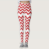 Rode abstracte gordel leggings (Voorkant)
