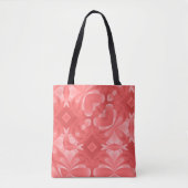 Rode Abstracte harten en diamanten Tote Bag (Voorkant)