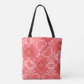 Rode Abstracte harten en diamanten Tote Bag (Achterkant)