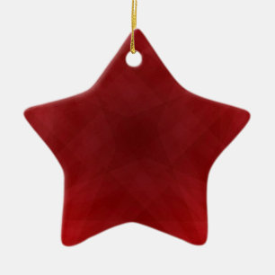 Rode abstracte kerststerornament keramisch ornament