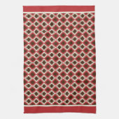 Rode Abstracte Keukenhanddoek (Verticaal)