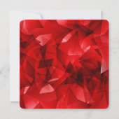 Rode Abstracte Kristal Ontwerp Verjaardag Aangepas (Achterkant)