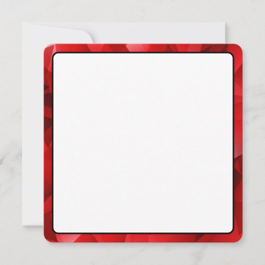 Rode Abstracte Kristal Ontwerp Verjaardag Aangepas (Voorkant)