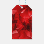 Rode Abstracte Kristal Verjaardag Aangepaste Tekst Cadeaulabel (Achterkant)