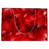 Rode Abstracte Kristal Verjaardag Aangepaste Tekst Groot Cadeauzakje (Achterkant)
