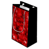 Rode Abstracte Kristal Verjaardag Aangepaste Tekst Klein Cadeauzakje (Achterkant Gekanteld)