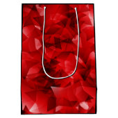 Rode Abstracte Kristal Verjaardag Aangepaste Tekst Medium Cadeauzakje (Achterkant)