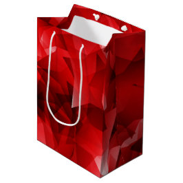 Rode Abstracte Kristal Verjaardag Aangepaste Tekst Medium Cadeauzakje