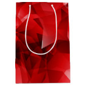 Rode Abstracte Kristal Verjaardag Aangepaste Tekst Medium Cadeauzakje (Voorkant)