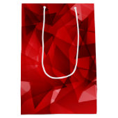 Rode Abstracte Kristal Verjaardag Aangepaste Tekst Medium Cadeauzakje (Achterkant)