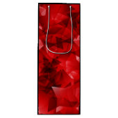 Rode Abstracte Kristal Verjaardag Aangepaste Tekst Wijn Cadeautas (Voorkant)