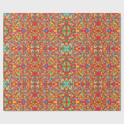 rode abstracte kunst Indiaas uiterlijk Cadeaupapier (Vlak)