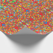 rode abstracte kunst Indiaas uiterlijk Cadeaupapier (Hoek)