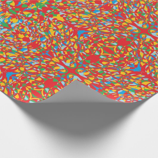 rode abstracte kunst Indiaas uiterlijk Cadeaupapier (Hoek)