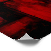 Rode Abstracte Kunst Origineel Creatief Modern Poster (Hoek)