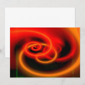 Rode Abstracte Kunstuitnodigingen - Abstracte Golv Kaart (Voorkant / Achterkant)