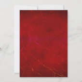 Rode Abstracte Meisjesuitnodiging Kaart (Achterkant)