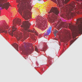Rode abstracte mozaïekglanzend glitterpatroon tissuepapier (Detail)
