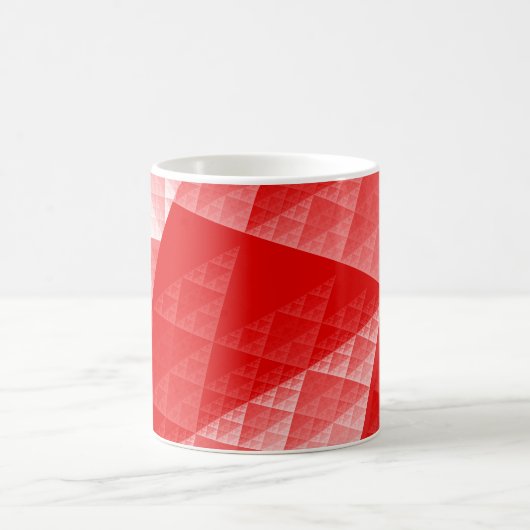 Rode abstracte patroon koffiemok (Center)