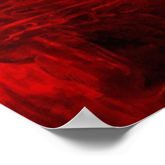 Rode Abstracte Poster (Hoek)