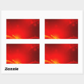 Rode abstracte rechthoekige sticker (Vel)